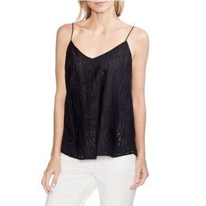 Vince Camuto Womens Lace Overlay Cami Tank Top Size Small